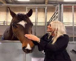 She is an animal lover and knows it very well how to show her feeling to them.